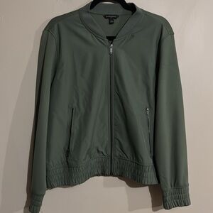 Banana Republic Olive Green Women's Bomber Knit Jacket Size Large